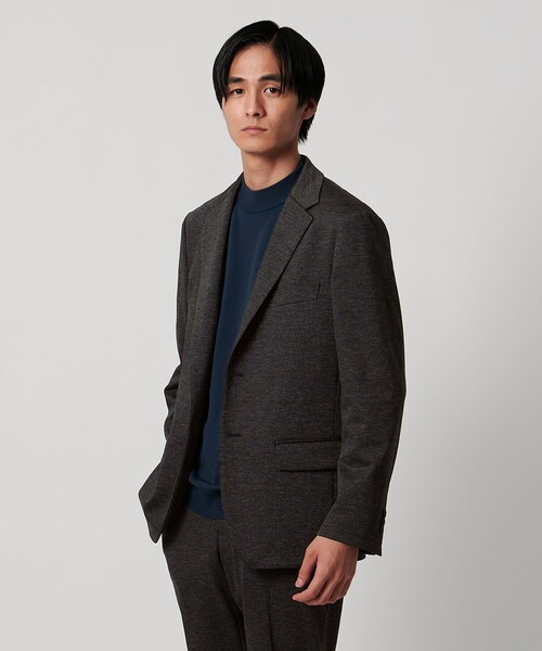 UNITED ARROWS（ユナイテッドアローズ）の「シャークスキン ジャージ  UA COZY ウォッシャブル ストレッチ 防しわ（テーラードジャケット・メンズ・ネイビー/ダークグレー・S/M/XL/L/XXL）」の4枚目の写真