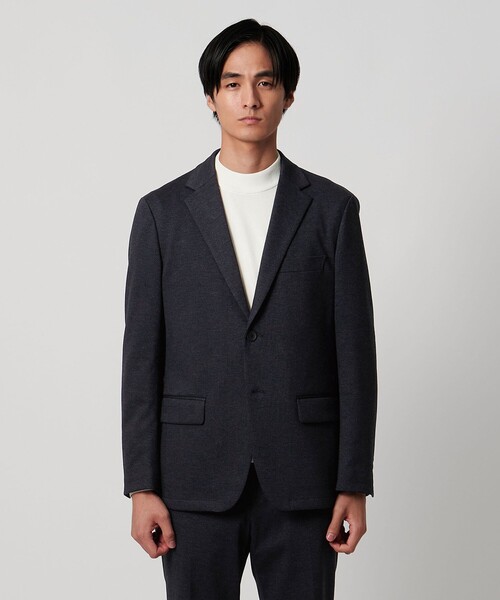 UNITED ARROWS（ユナイテッドアローズ）の「シャークスキン ジャージ  UA COZY ウォッシャブル ストレッチ 防しわ（テーラードジャケット・メンズ・ネイビー/ダークグレー・S/M/XL/L/XXL）」の6枚目の写真