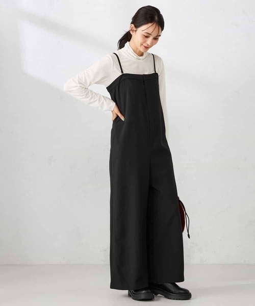a.v.v（アーヴェヴェ）の「【洗える】2WAYコンビネゾン（ワンピース・レディース・ブラック・39）」の14枚目の写真