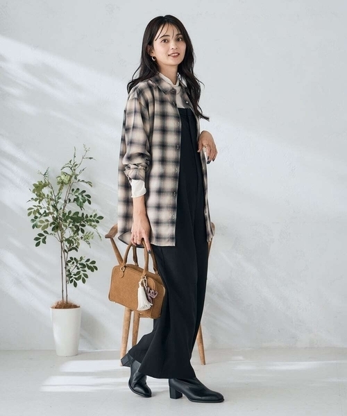 a.v.v（アーヴェヴェ）の「【洗える】2WAYコンビネゾン（ワンピース・レディース・ブラック・39）」の18枚目の写真