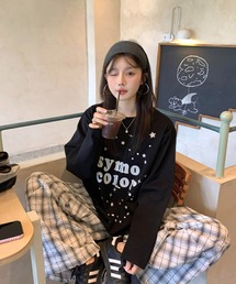 迷彩柄 長袖カットソー 星モチーフ 迷彩柄 長袖カットソー 星モチーフ