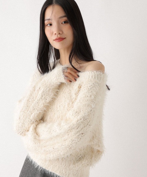 Heather(ヘザー)の「ポップコーンシャギーニット 598409(ニット/セーター・レディース・アイボリー/グレー/ピンク/ブラウン・FREE)」の5枚目の写真