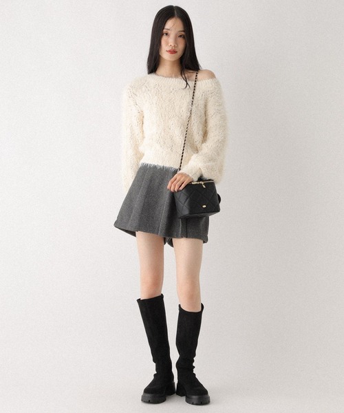 Heather(ヘザー)の「ポップコーンシャギーニット 598409(ニット/セーター・レディース・アイボリー/グレー/ピンク/ブラウン・FREE)」の10枚目の写真