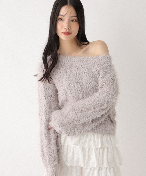 Heather(ヘザー)の「ポップコーンシャギーニット 598409(ニット/セーター・レディース・アイボリー/グレー/ピンク/ブラウン・FREE)」の13枚目の写真
