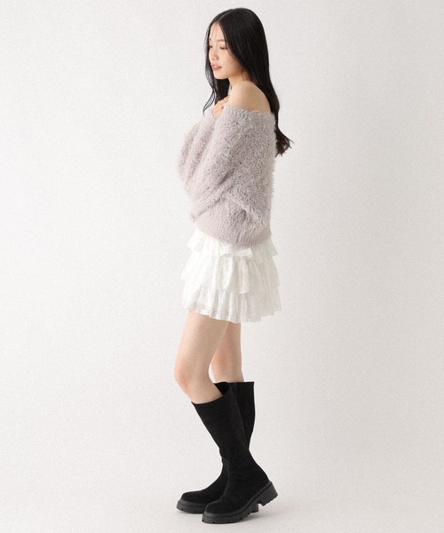 Heather(ヘザー)の「ポップコーンシャギーニット 598409(ニット/セーター・レディース・アイボリー/グレー/ピンク/ブラウン・FREE)」の19枚目の写真