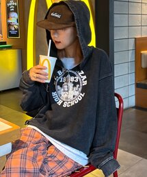 CIAOPANIC TYPY | 【UNISEX】ヘビーウェイト加工スキッパーフーディー(パーカー)