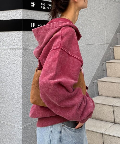 CIAOPANIC TYPY（チャオパニックティピー）の「【UNISEX】ヘビーウェイト加工スキッパーフーディー（パーカー・レディース・グリーン/レッド/ブラウン/ブラック・MEDIUM/LARGE）」の7枚目の写真