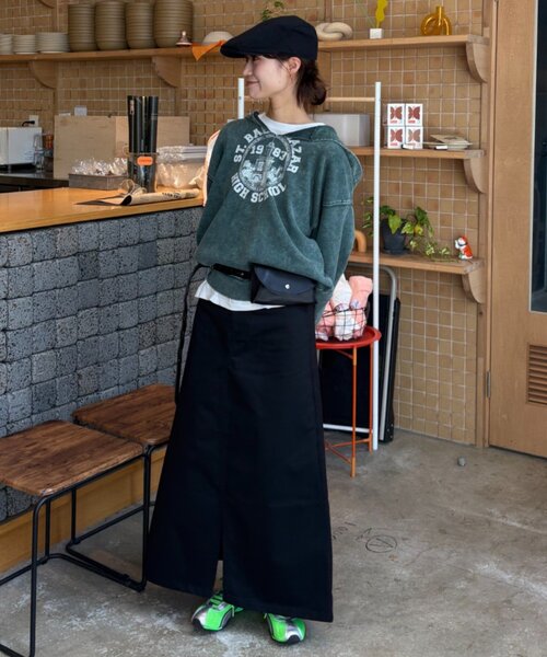 CIAOPANIC TYPY（チャオパニックティピー）の「【UNISEX】ヘビーウェイト加工スキッパーフーディー（パーカー・レディース・グリーン/レッド/ブラウン/ブラック・MEDIUM/LARGE）」の18枚目の写真