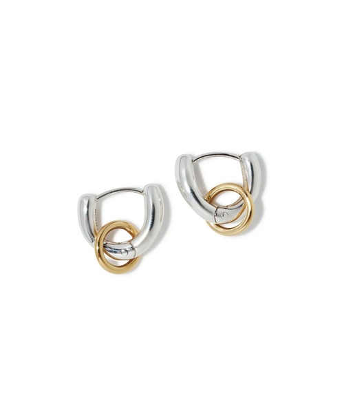 BONEE(ボーニー)の「TWIN C HOOPS(ピアス(両耳用)・メンズ・シルバー・FREE)」の2枚目の写真