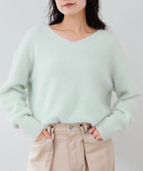 フォックスウール Vネックプルオーバー（ニット/セーター）｜Whim