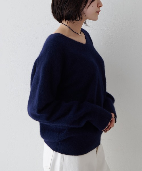 セール】フォックスウール Vネックプルオーバー（ニット/セーター