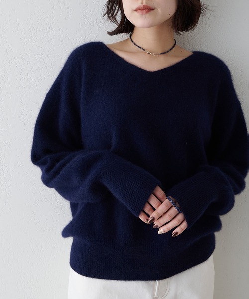 セール】フォックスウール Vネックプルオーバー（ニット/セーター