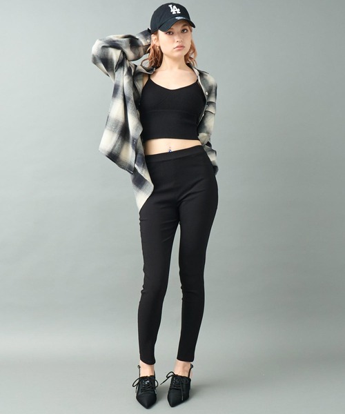 ANAP（アナップ）の「オンブレ チェック 刺繍 オーバーサイズ シャツ（シャツ/ブラウス・レディース・レッド/ブラック・F）」の6枚目の写真