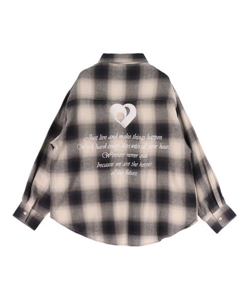 ANAP（アナップ）の「オンブレ チェック 刺繍 オーバーサイズ シャツ（シャツ/ブラウス・レディース・レッド/ブラック・F）」の14枚目の写真