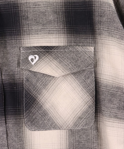 ANAP（アナップ）の「オンブレ チェック 刺繍 オーバーサイズ シャツ（シャツ/ブラウス・レディース・レッド/ブラック・F）」の19枚目の写真