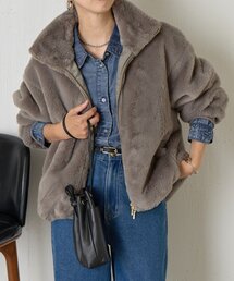 Jena espace merveilleux | エコファースタンドネックジャケット(その他アウター)