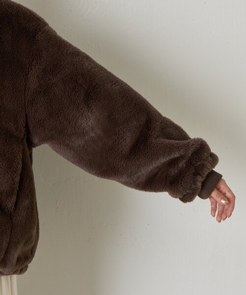 エコファースタンドネックジャケット(その他アウター)|Jena espace エコファースタンドネックジャケット(その他アウター)|Jena espace