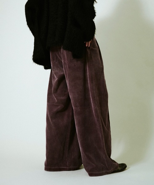 CAMPHOR WOOD(カンファーウッド)の「super baggy faded corduroy trousers / スーパーワイドバギーフェードコーディロイパンツ(その他パンツ・メンズ・ブラック/バーガンディー・SMALL/MEDIUM/LARGE)」の22枚目の写真