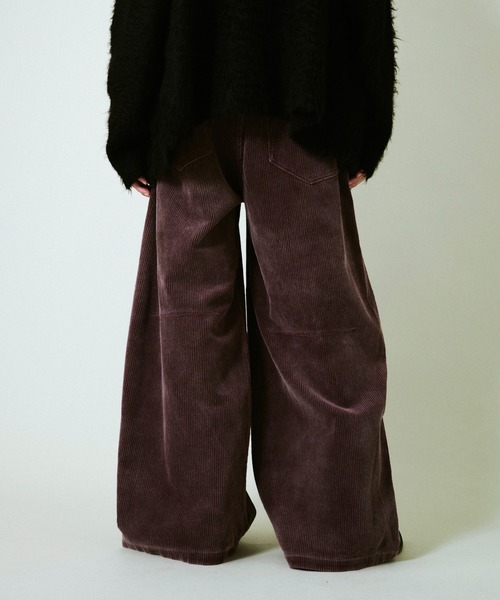 super baggy faded corduroy trousers / スーパーワイドバギーフェード