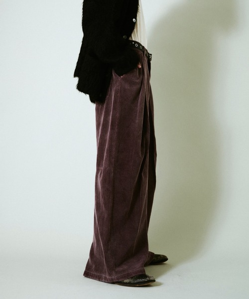 CAMPHOR WOOD(カンファーウッド)の「super baggy faded corduroy trousers / スーパーワイドバギーフェードコーディロイパンツ(その他パンツ・メンズ・ブラック/バーガンディー・SMALL/MEDIUM/LARGE)」の20枚目の写真
