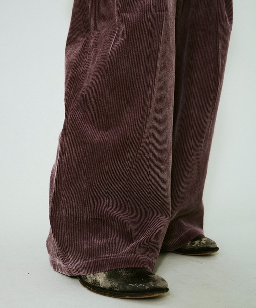 CAMPHOR WOOD(カンファーウッド)の「super baggy faded corduroy trousers / スーパーワイドバギーフェードコーディロイパンツ(その他パンツ・メンズ・ブラック/バーガンディー・SMALL/MEDIUM/LARGE)」の18枚目の写真