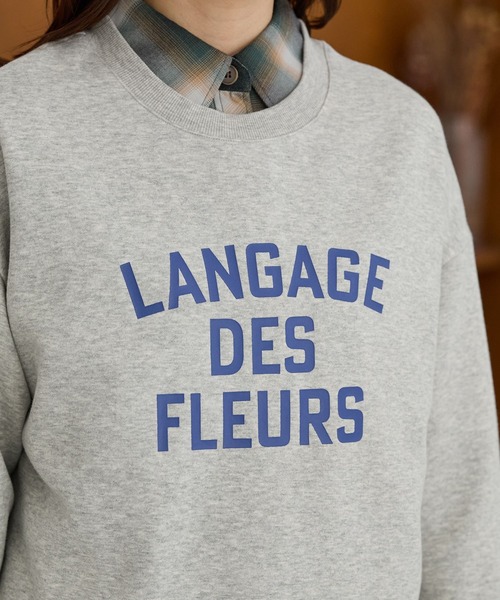 Honeys（ハニーズ）の「【ハニぽか】裏起毛ゆるロゴスウェット（スウェット・レディース・ネイビー/オートミール/杢グレー/ブラウン・L/S/M/LL）」の14枚目の写真