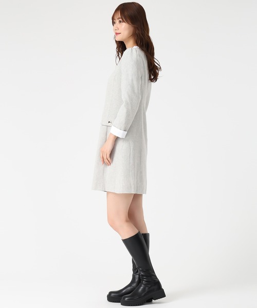 セール】2025秋冬新作 配色サックミニワンピース（ワンピース）｜MISCH