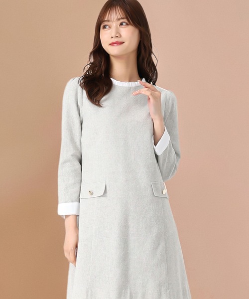 セール】2025秋冬新作 配色サックミニワンピース（ワンピース）｜MISCH