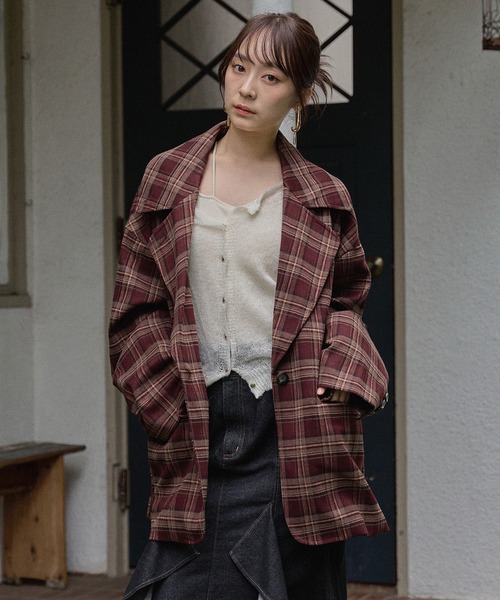 mideal ツイードオーバージャケット mideal(マイディール)の「tweed over jacket / ツイード