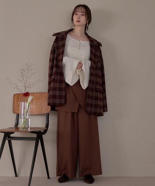 セール】check over jacket / チェックオーバージャケット（テーラード