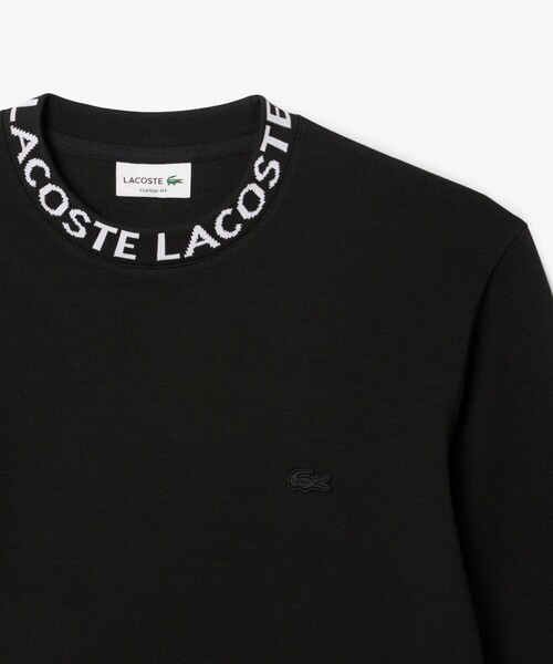 LACOSTE（ラコステ）の「ジャカードネッククルーネックスウェット（スウェット・メンズ・ライトブルー/ブラック・2/4/3/5）」の6枚目の写真