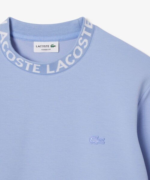 LACOSTE（ラコステ）の「ジャカードネッククルーネックスウェット（スウェット・メンズ・ライトブルー/ブラック・2/4/3/5）」の8枚目の写真