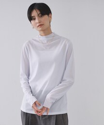 OPAQUE.CLIP | シアーハイネックトップス【洗濯機OK】(Tシャツ/カットソー)