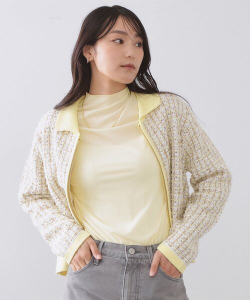 シアーハイネックトップス【洗濯機OK】（Tシャツ/カットソー）｜OPAQUE