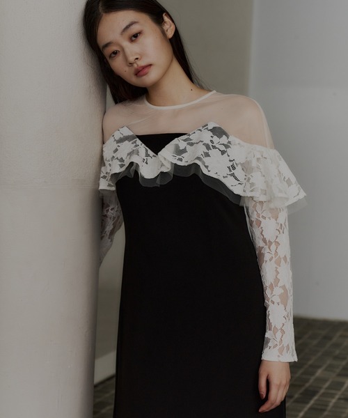 レースラッフルドレス / lace raffle dress