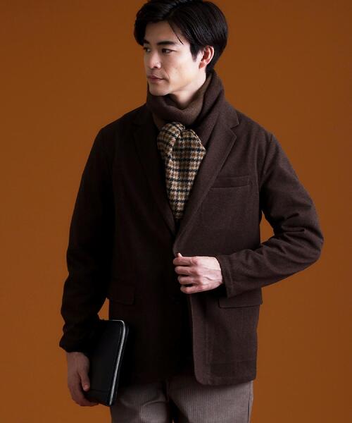 THE SHOP TK （ザ ショップ ティーケー ）の「ホームスパンジャージジャケット【セットアップ可/洗濯機OK】（テーラードジャケット・メンズ・ダークグレー/ダークブラウン/ベージュ系その他5・04/02/03）」の8枚目の写真