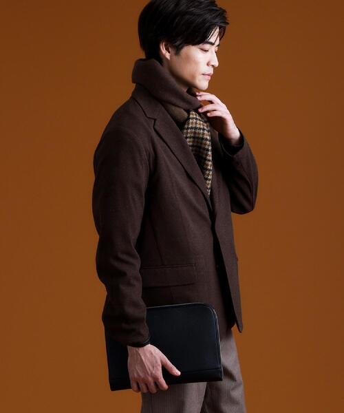 THE SHOP TK （ザ ショップ ティーケー ）の「ホームスパンジャージジャケット【セットアップ可/洗濯機OK】（テーラードジャケット・メンズ・ダークグレー/ダークブラウン/ベージュ系その他5・04/02/03）」の9枚目の写真