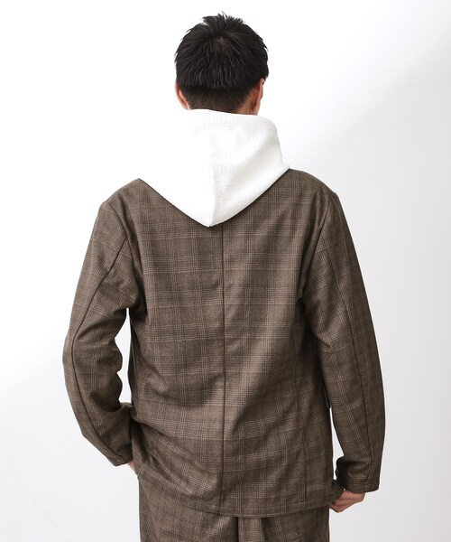 THE SHOP TK （ザ ショップ ティーケー ）の「ホームスパンジャージジャケット【セットアップ可/洗濯機OK】（テーラードジャケット・メンズ・ダークグレー/ダークブラウン/ベージュ系その他5・04/02/03）」の17枚目の写真