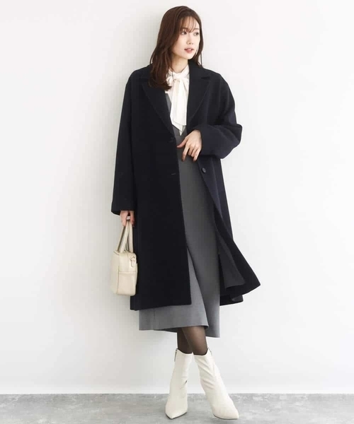 ⚫︎美品 Lisette ウール メルトン ジャンパースカート オールインワン MK MICHEL KLEIN（エムケーミッシェルクラン）の「ウールライク V