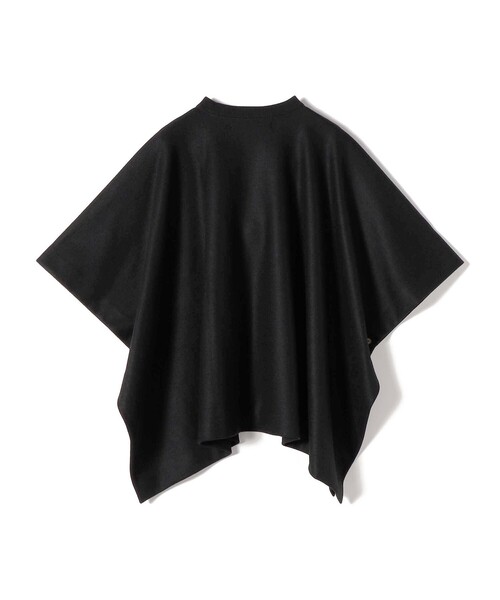 SHIPS（シップス）の「【SHIPS別注】Nell:ウール ジャージー ポンチョ（その他トップス・レディース・ブラック・ONE SIZE）」の2枚目の写真