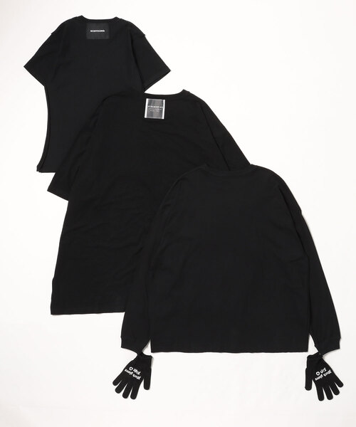 bodysong.（ボディソング）の「BODYSONG./ボディソング/TEE/TRIPLE WITH GLOVES /REFLECTIVE（Tシャツ/カットソー・メンズ・ブラック・F）」の2枚目の写真