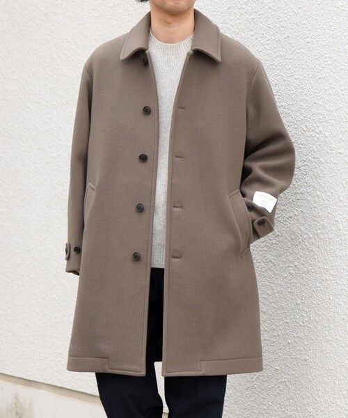 PURE WOOL MELTON ステンカラー コート 26AW◇（ステンカラーコート