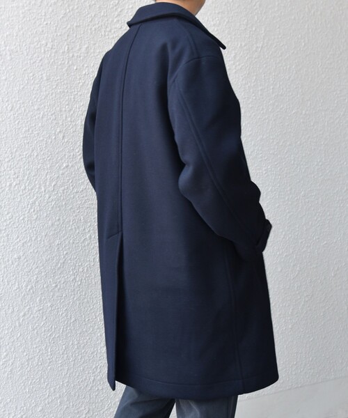 SHIPS any: PURE WOOL MELTON ステンカラー コート 25AW◇（ステン