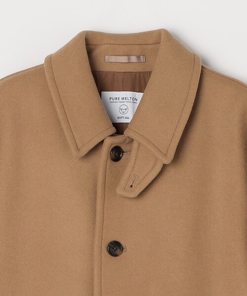 SHIPS any: PURE WOOL MELTON ステンカラー コート 25AW◇（ステン