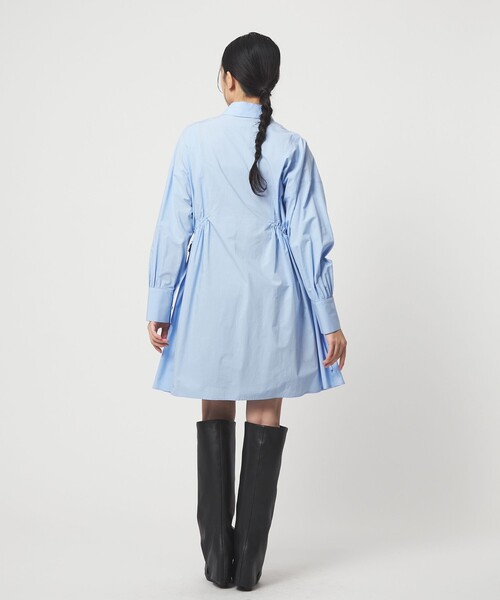 EMMEL REFINES(エメルリファインズ)の「<EMMEL REFINES>EM ドロストシャツ チュニック ワンピース(ワンピース・レディース・ホワイト/ライトブルー・FREE)」の10枚目の写真