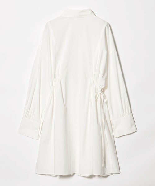 EMMEL REFINES(エメルリファインズ)の「<EMMEL REFINES>EM ドロストシャツ チュニック ワンピース(ワンピース・レディース・ホワイト/ライトブルー・FREE)」の5枚目の写真