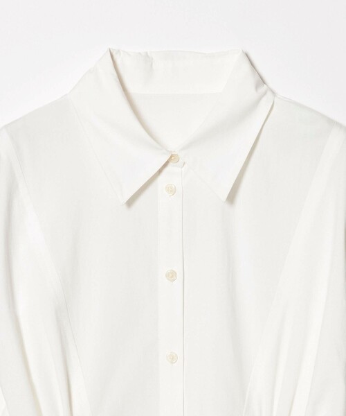 EMMEL REFINES(エメルリファインズ)の「<EMMEL REFINES>EM ドロストシャツ チュニック ワンピース(ワンピース・レディース・ホワイト/ライトブルー・FREE)」の6枚目の写真