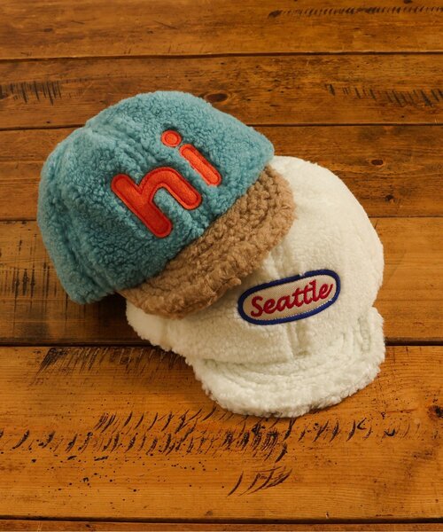 BREEZE（ブリーズ）の「Bpop もこもこベビーキャップ（キャップ・キッズ・ブルー/オフホワイト・46/48）」の3枚目の写真