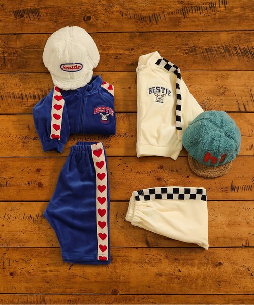 BREEZE（ブリーズ）の「Bpop もこもこベビーキャップ（キャップ・キッズ・ブルー/オフホワイト・46/48）」の5枚目の写真