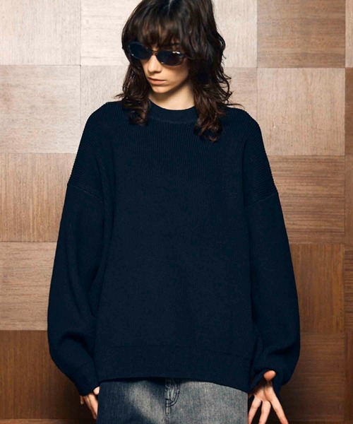 UNISEX》Prime-Over Pullover Crew Neck Knit/プライムオーバープル